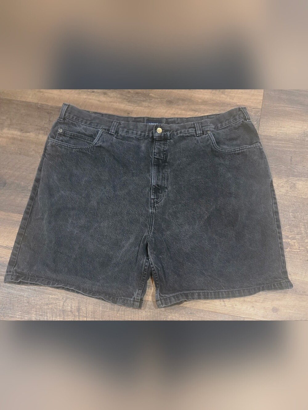 Harbor Bay Men's Black Washed Denim Shorts